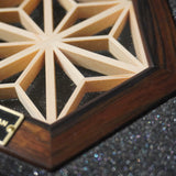 Fu-rin Kazan | 【加里曼丹黑檀】麻葉組子六角杯墊