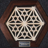 Fu-rin Kazan｜【加里曼丹黑檀】八重麻桔梗組子六角杯墊