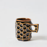 Akihiro wood works x ONE KILN | 聯名【L】棕 木紋釉陶杯 Jincup